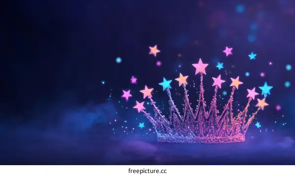 A Magical Crown of Stars in a Dreamy Night