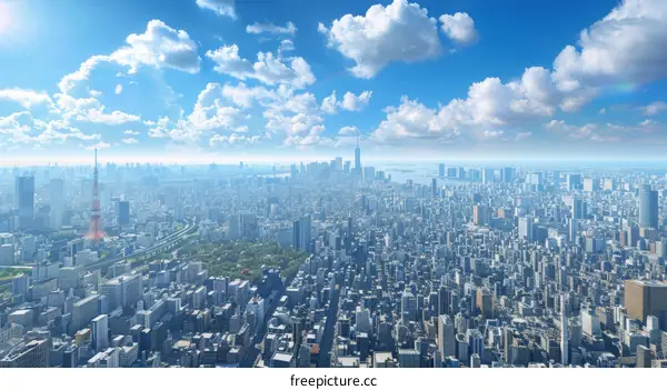 Tokyo Cityscape from Above