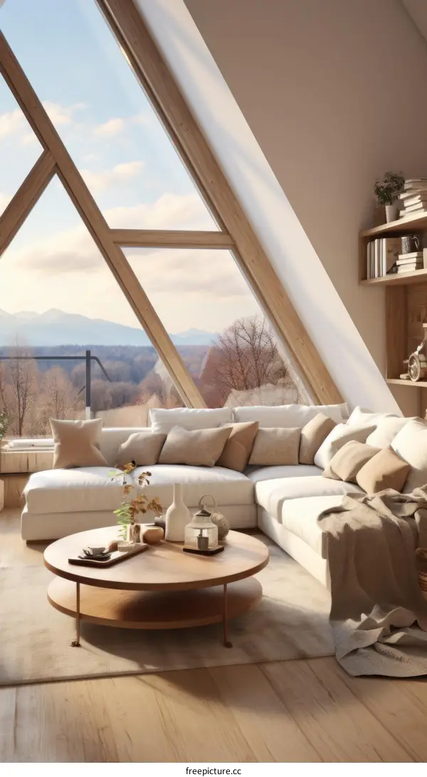 Bright and Airy Living Room with a View