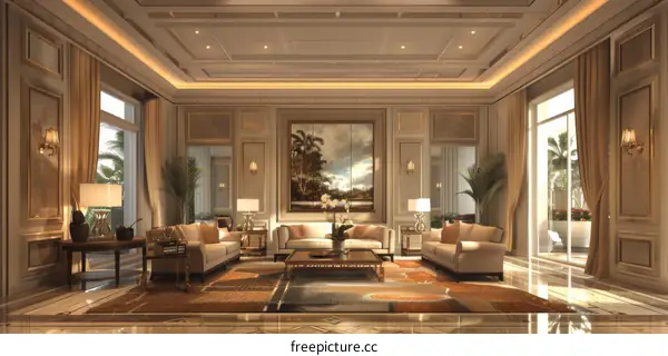 Luxurious Living Room Interior