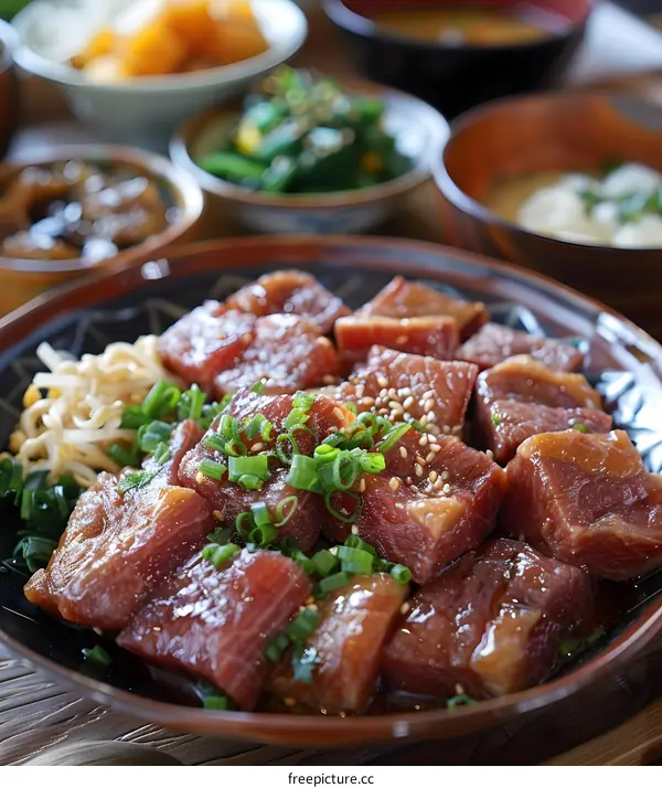 Japanese Food Beef Cubes Dinner