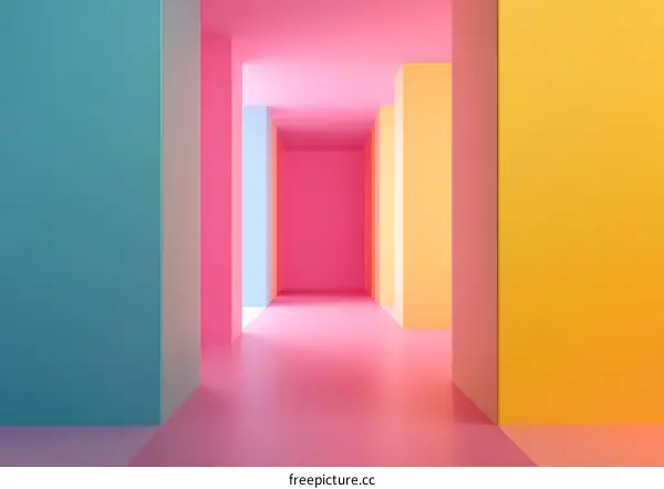 Abstract Colorful Minimalist Room Background