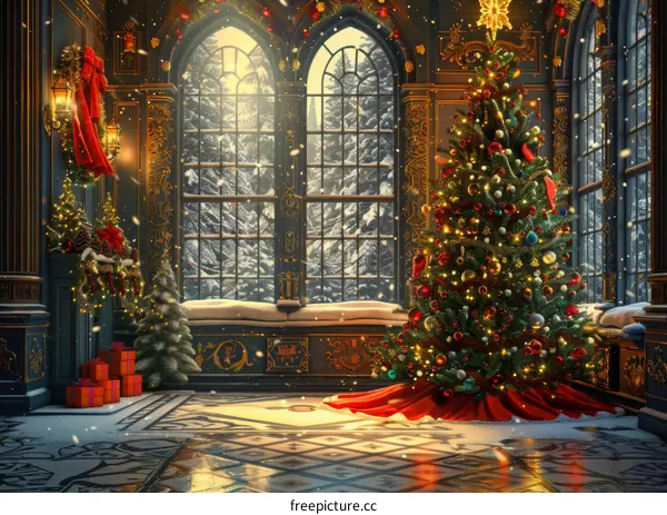 Magical Christmas Tree Decorated for the Holidays