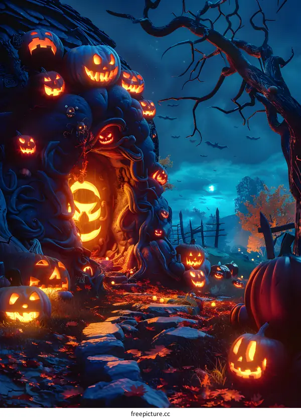 Halloween Pumpkin Treehouse