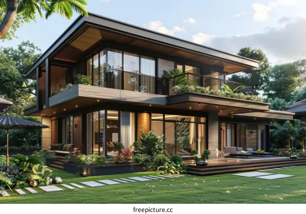 Modern Tropical House Exterior Design