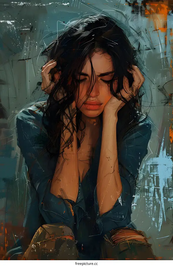 portrait of a young woman with dark hair