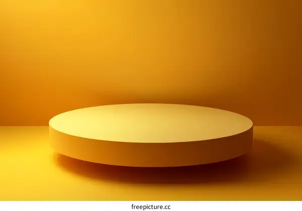 Yellow Round Stage Product Presentation Background