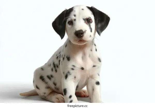 Adorable Dalmatian Puppy Portrait