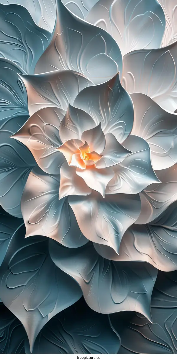 Light and Shadow of White Peony