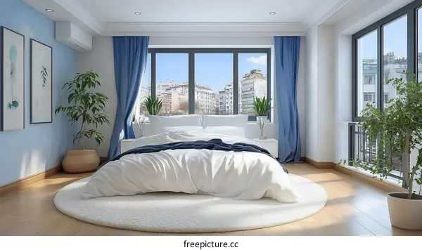 Modern Bedroom Interior Design Illustration