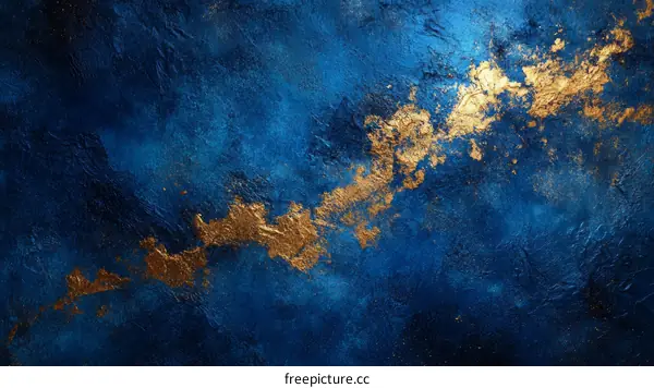 Abstract Blue and Gold Textured Background
