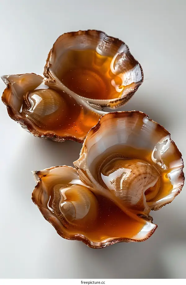 Seashells Filled with Golden Liquid