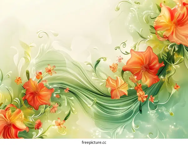 Hand-painted flowers