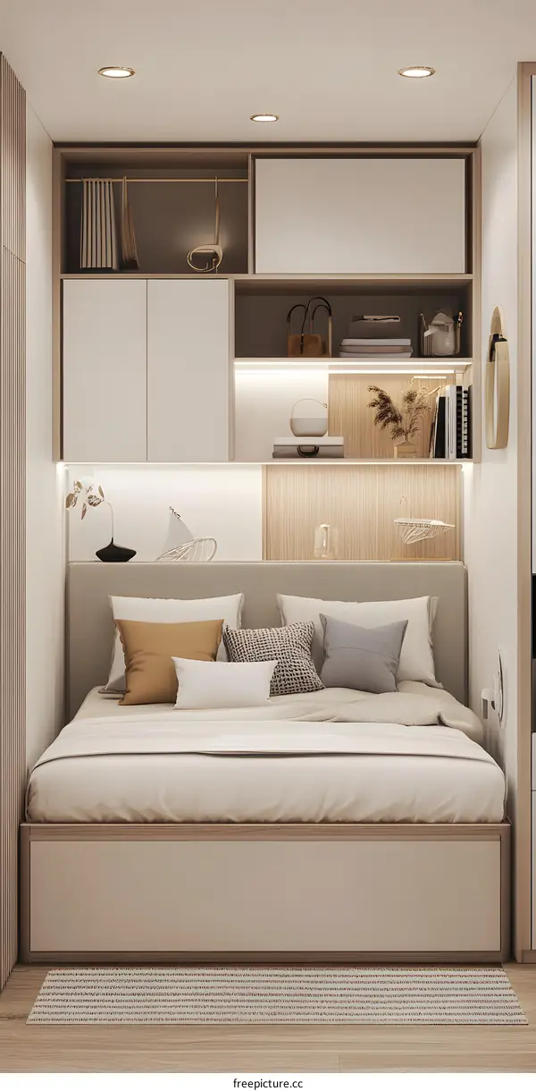 Minimalist Bedroom Interior Design with Wooden Accents