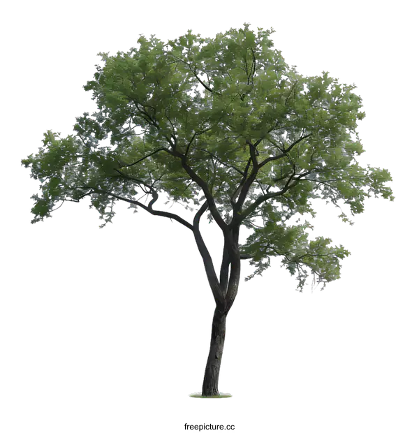 [Transparent Background PNG]Isolated Green Tree with White Background