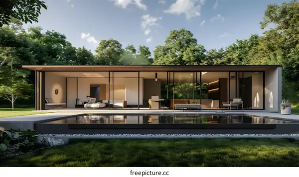 Modern Minimalist House with Swimming Pool