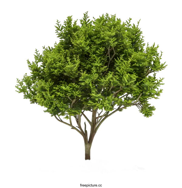 [Transparent Background PNG]Green Tree Isolated On White Background