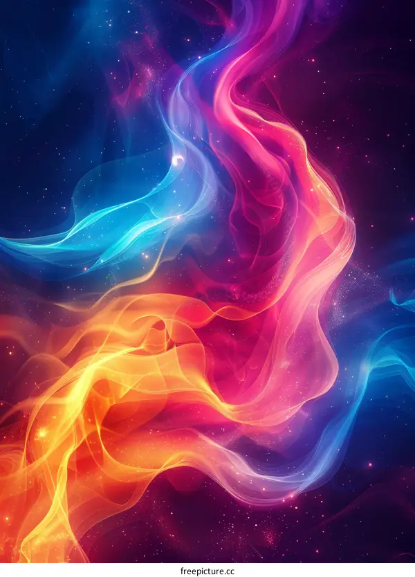 Colorful Nebula Cosmic Background