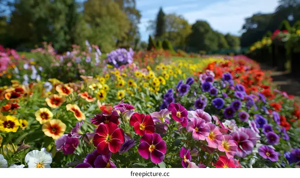 Colorful Flowers in a Garden