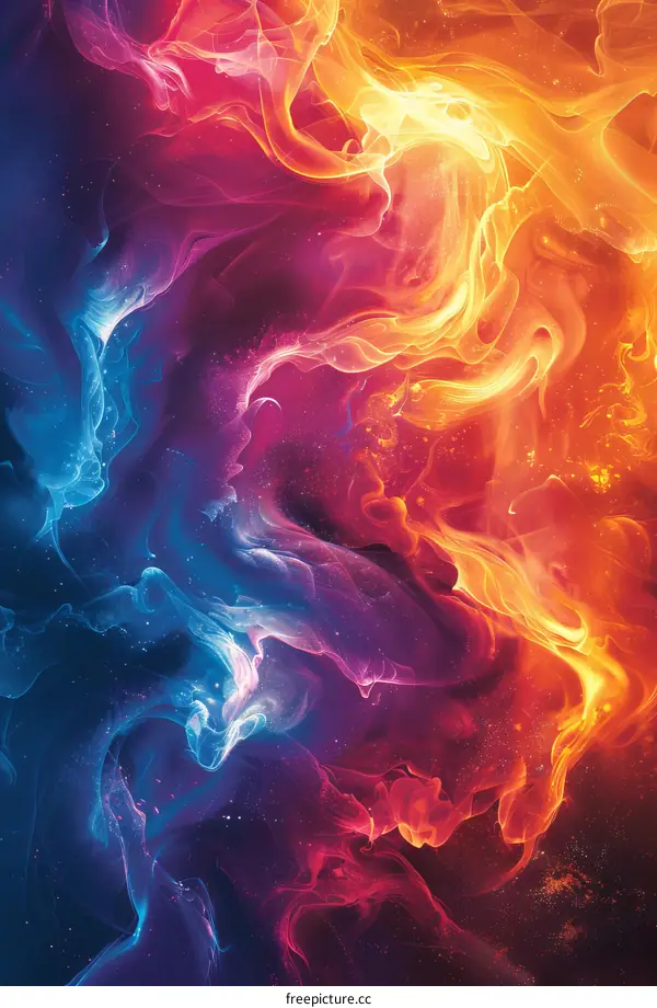 Cosmic Fire and Ice: Nebula in Deep Space