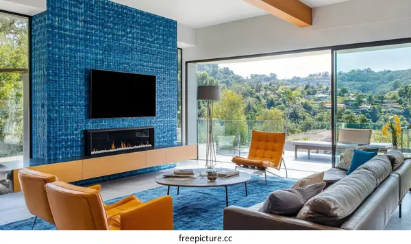 Modern Living Room with a Breathtaking View