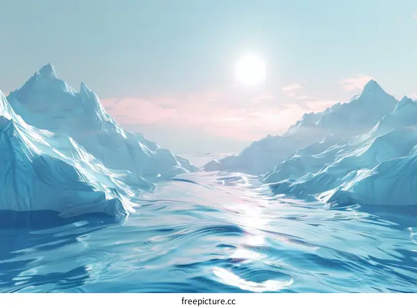 Breathtaking Icy Landscape in Antarctica