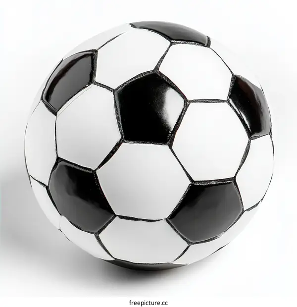 Close-up View of a Soccer Ball