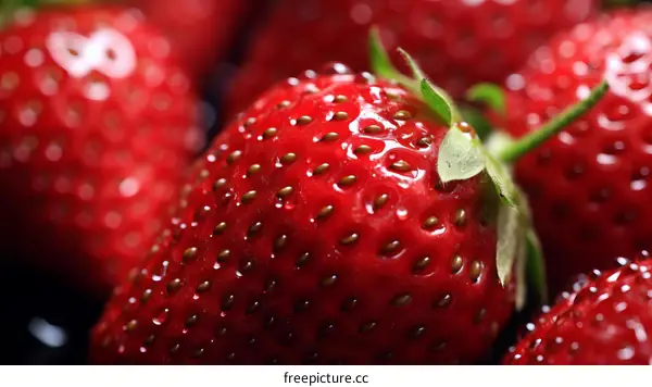 Close-up image of fresh strawberries