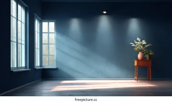 Empty Room with Sunlight and Stylish Decor