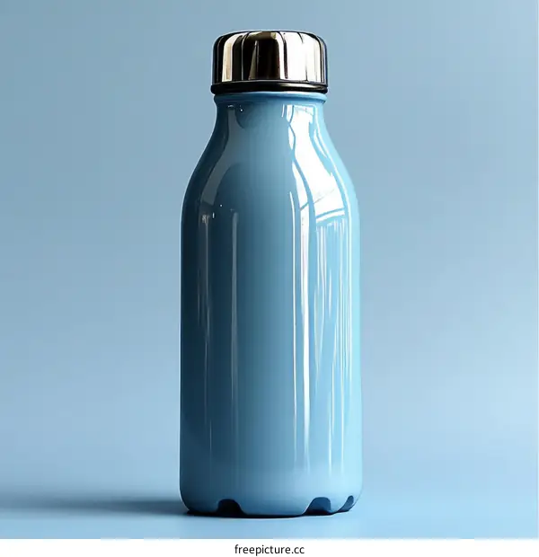 Stylish Light Blue Bottle Design