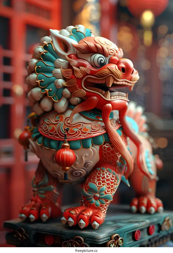 Chinese lion dance