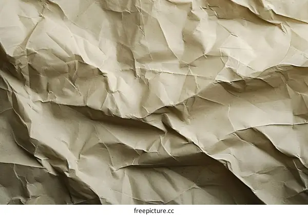 Crumpled brown paper texture background