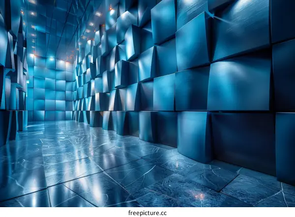 Blue 3D structure background
