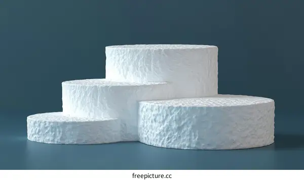 Abstract White Product Display Stand