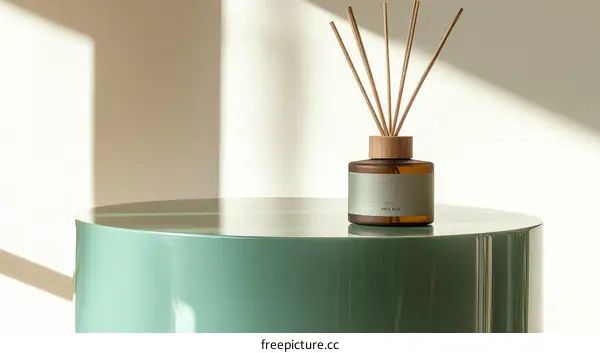 Modern Home Scent Diffuser on Stylish Teal Table