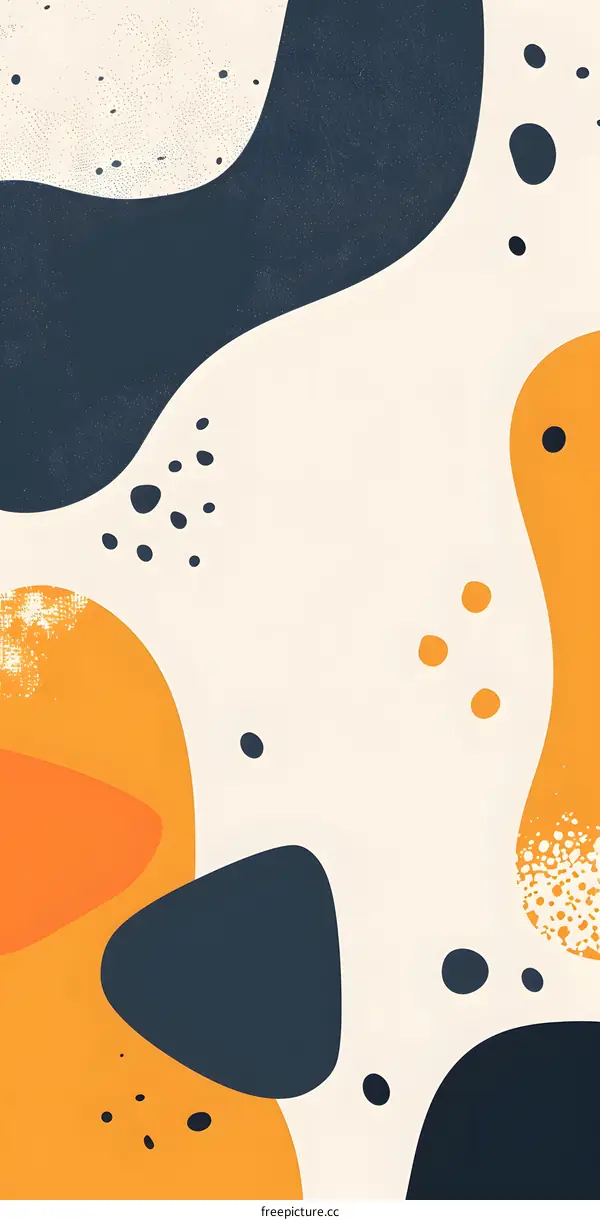 Abstract Shapes Background Design With White Cream And Yellow Color