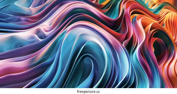 Colorful and Dynamic Abstract Background with Flowing Lines