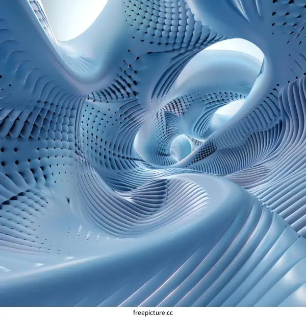 Blue Futuristic Tunnel