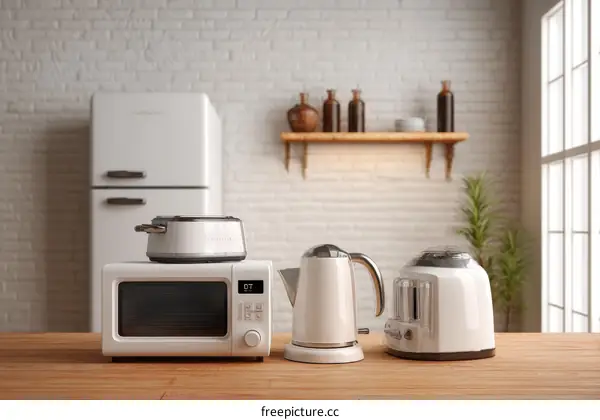 Modern Kitchen Appliances in a Light and Bright Kitchen