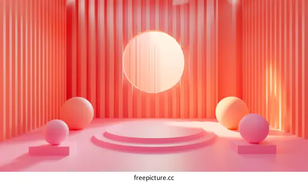 Pink Podium Stage Product Display