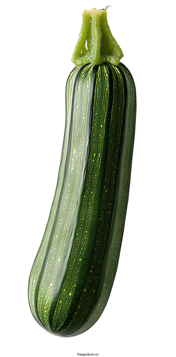[Transparent Background PNG]Fresh Green Zucchini on White Background