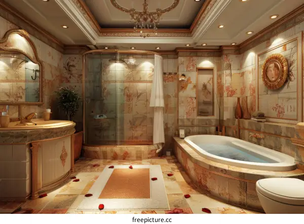 Luxurious Antique Style Bathroom Design