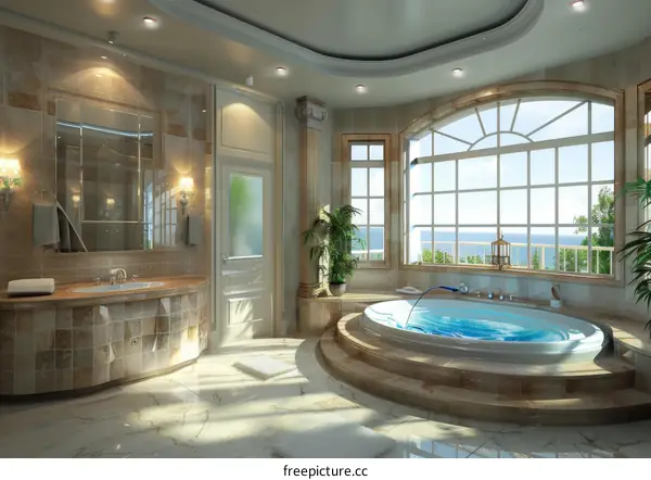 Luxury Coastal Bathroom Interior Design
