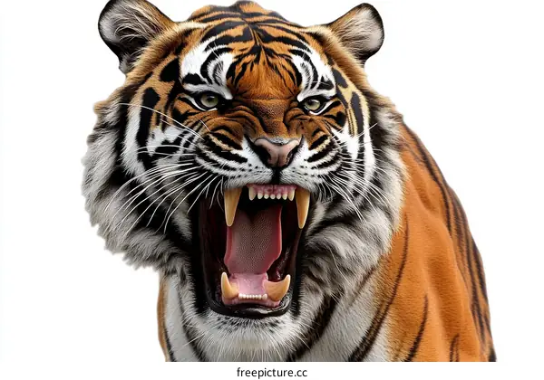 Powerful Tiger Portrait Close-up