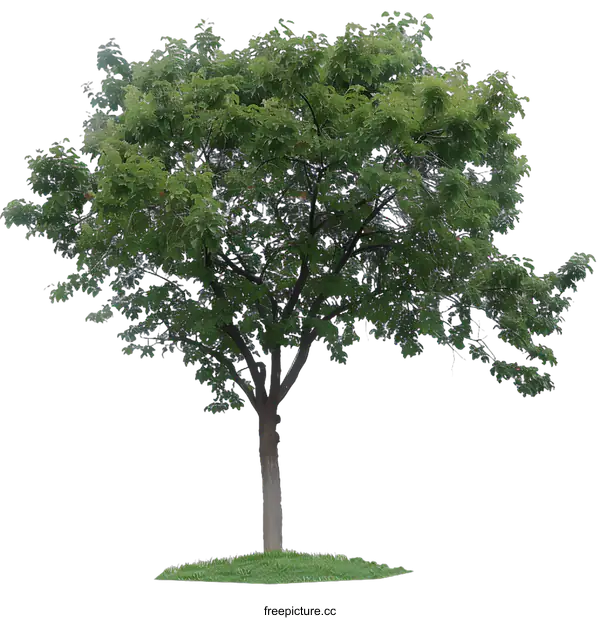 [Transparent Background PNG]Green Tree with White Background