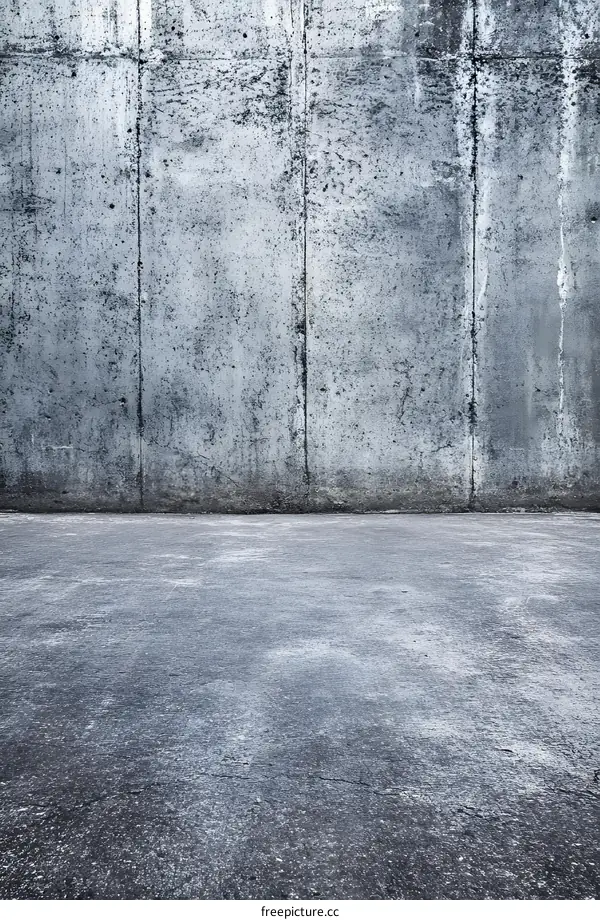 Gray Concrete Wall and Floor Background Texture