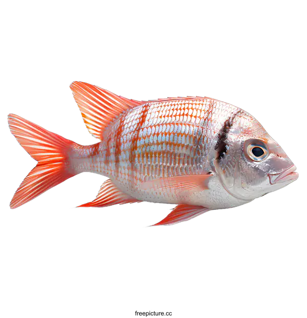 [Transparent Background PNG]A red fish on the white background