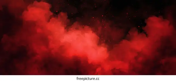 Abstract Red Nebula Background