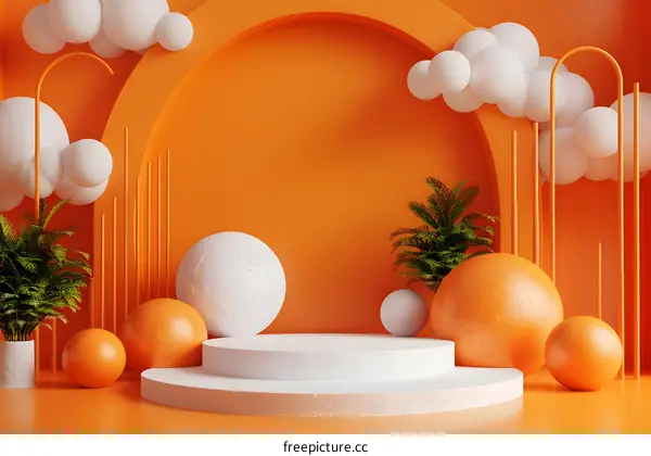 Orange Abstract Product Display