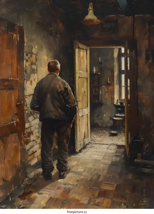 An Artist in His Studio